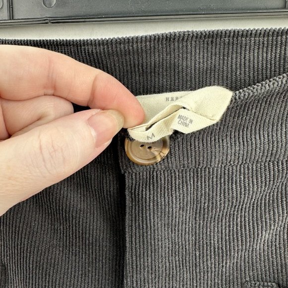 Harper Heritage Women’s Corduroy Pants M Bootcut Leg Gray Pockets - Picture 5 of 9